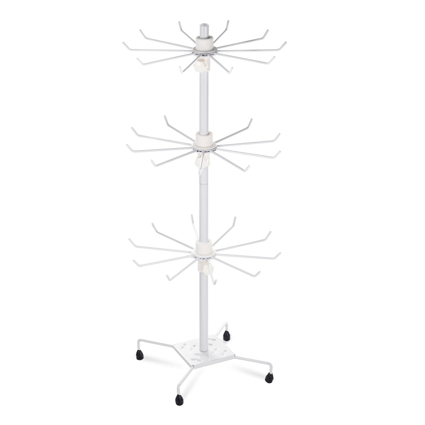 3-Tier Metal Jewelry Rack 30-Hook Necklaces Bracelets Display Stand Closet & Storage Low stock refund_fee:1200