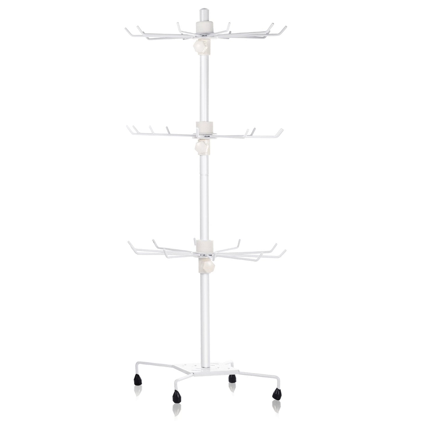 3-Tier Metal Jewelry Rack 30-Hook Necklaces Bracelets Display Stand Closet & Storage Low stock refund_fee:1200