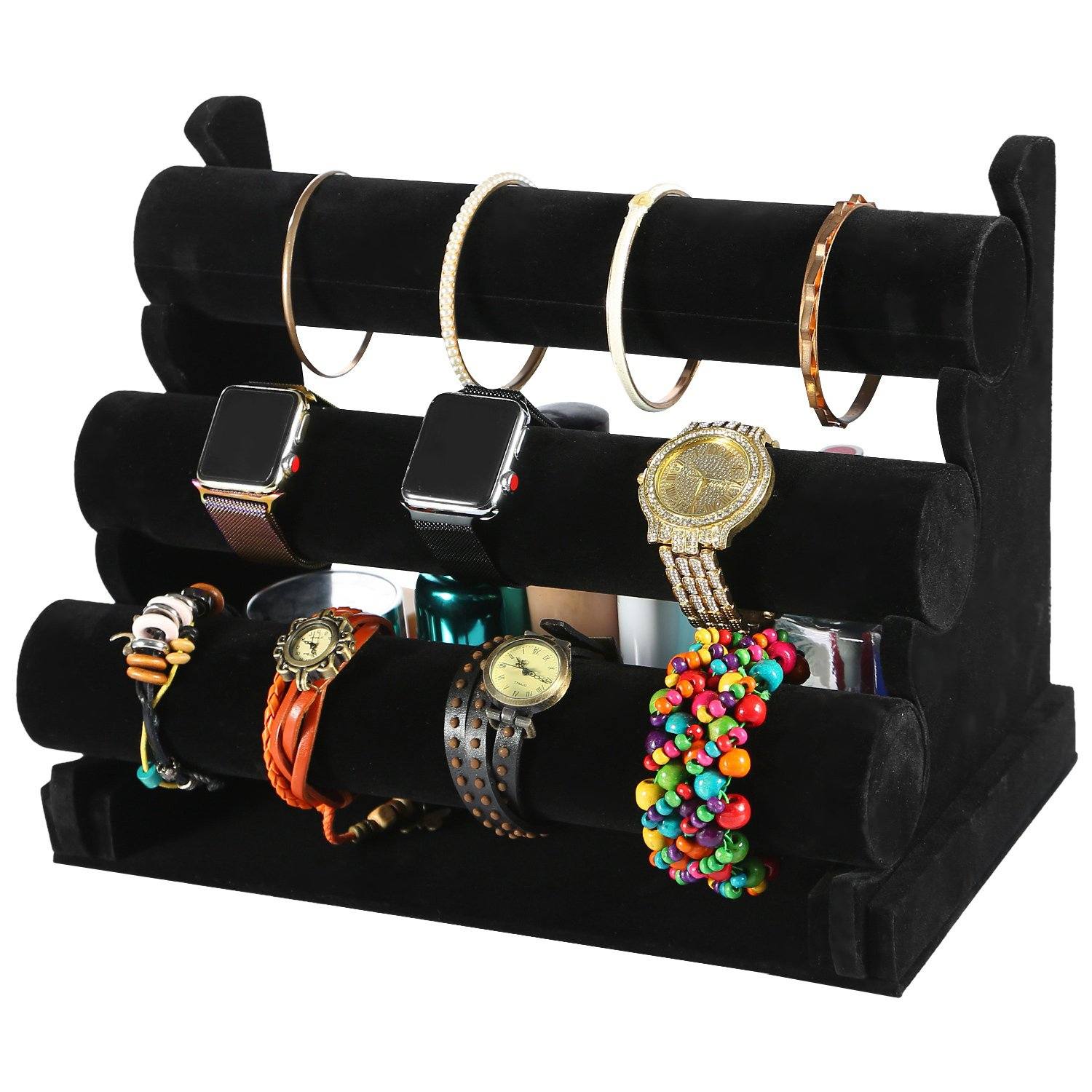 3-Tier Velvet Jewelry Stand Closet & Storage refund_fee:1200