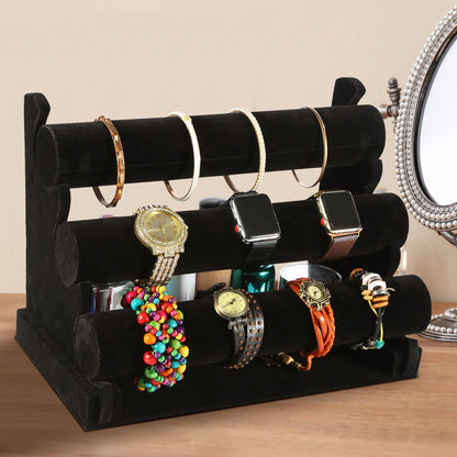 3-Tier Velvet Jewelry Stand Closet & Storage refund_fee:1200