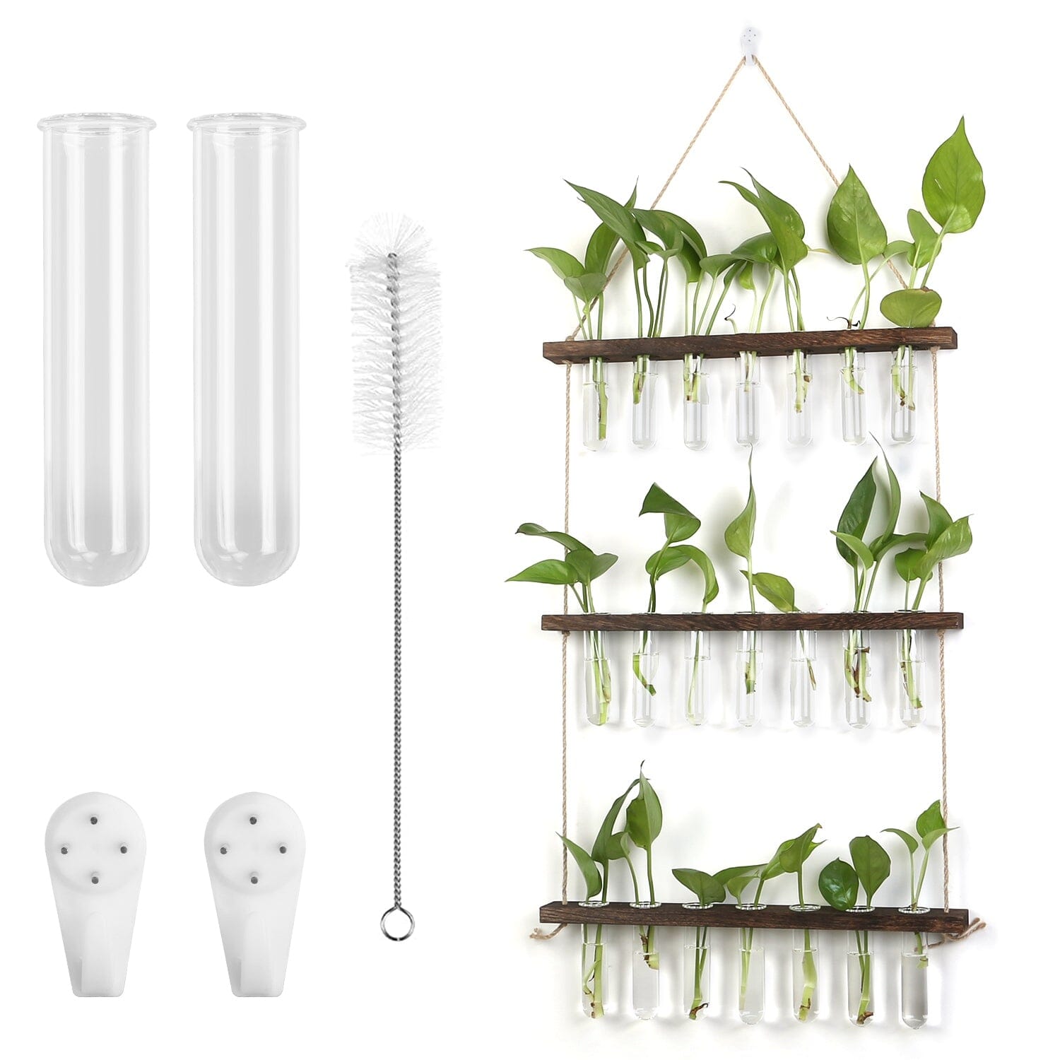 3-Tier Wall Hanging Glass Tube Planter __stock:50 Garden & Patio refund_fee:1200