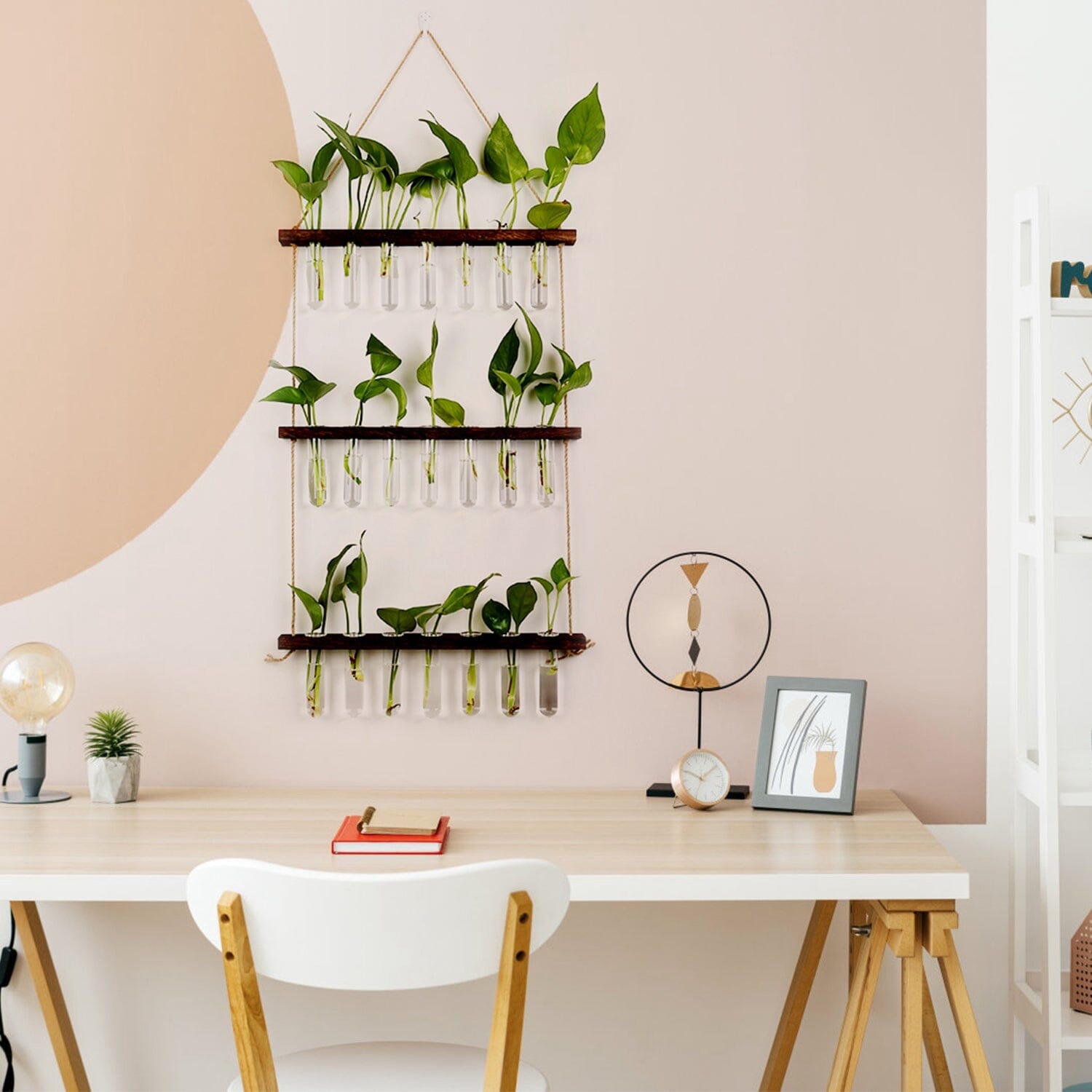 wall hanging glass planter 3-Tier Wall Hanging Glass Tube Planter – BAJE HOME