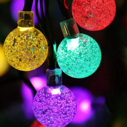 30 LED Solar String Ball Lights Outdoor Waterproof Garden Decor __stock:200 refund_fee:1200 String & Fairy Lights Warranty