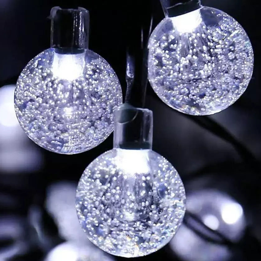 30 LED Solar String Ball Lights Outdoor Waterproof Garden Decor __stock:200 refund_fee:1200 String & Fairy Lights Warranty