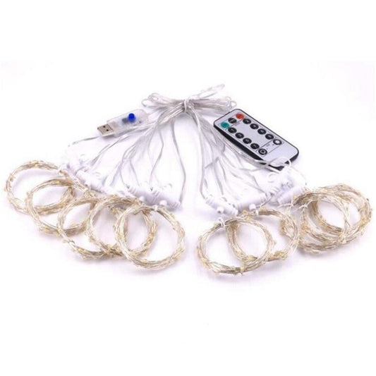 300 LED 8 Mode Indoor/Outdoor String Lights with Remote __stock:500 refund_fee:800 String & Fairy Lights Warranty