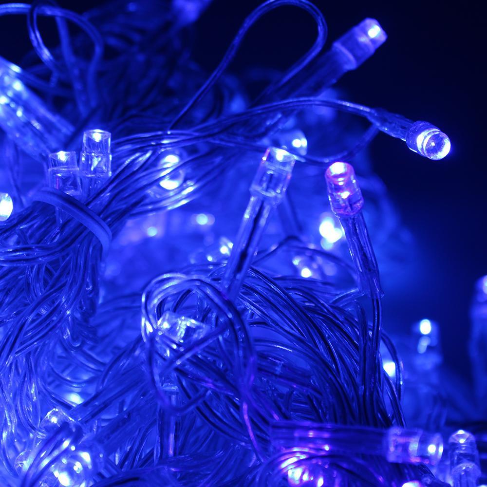 300 LED Blue Fairy String Light Curtain Light with Controller Holiday refund_fee:1200 String & Fairy Lights Warranty