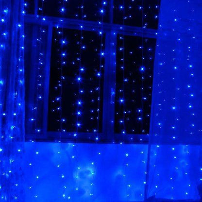 300 LED Blue Fairy String Light Curtain Light with Controller Holiday refund_fee:1200 String & Fairy Lights Warranty