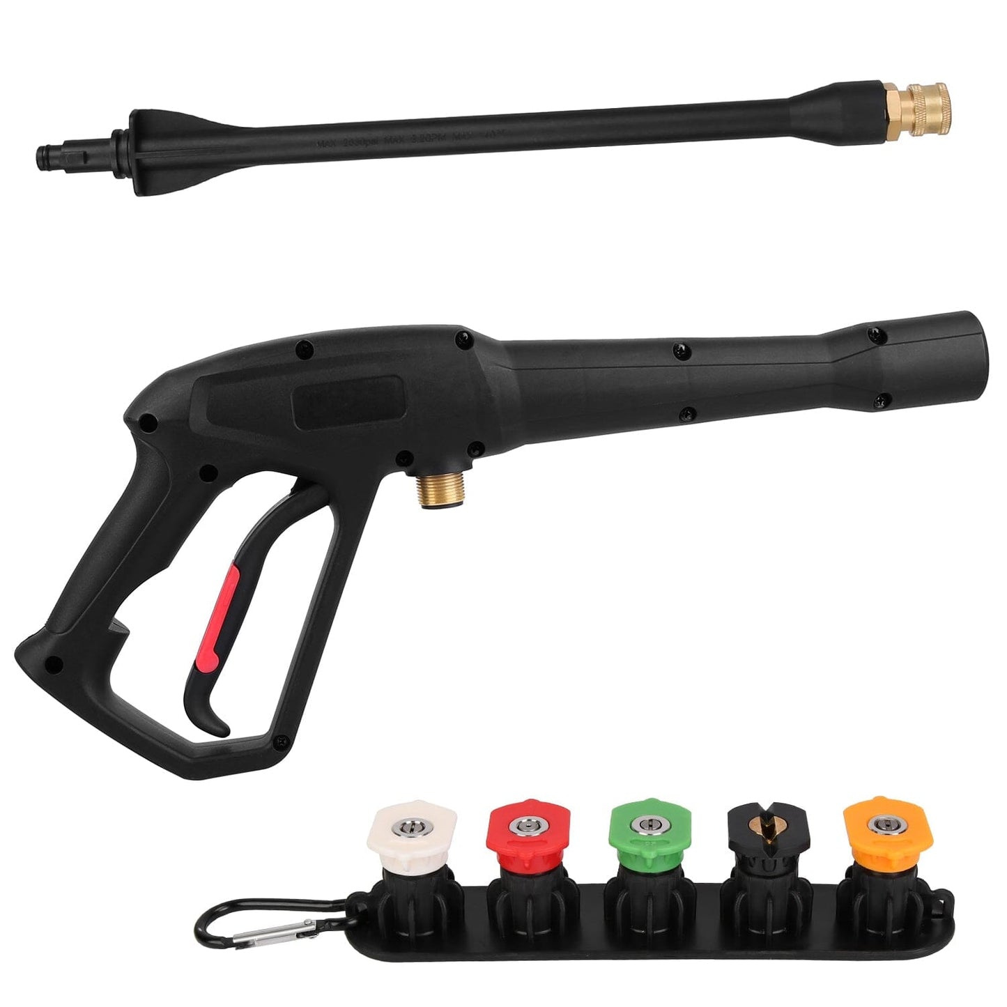 3000PSI Pressure Washer Gun Car Foam Sprayer with Jet Wand 5 Nozzle Tips M22-14 Connector __stock:50 Garden & Patio Low stock refund_fee:1200