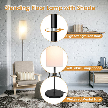 3200K Warm Yellow Light Modern Standing Lamp with Foot Switch 6W Bulb __stock:50 Indoor Lighting refund_fee:1800 Warranty