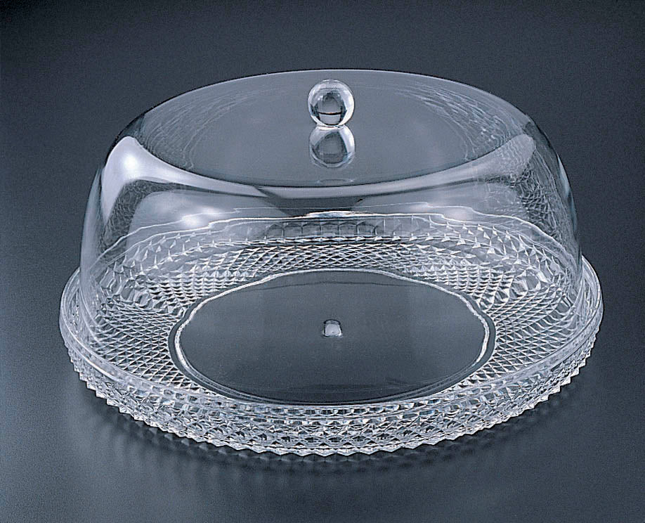 13 Inch Cake Plate W/ Dome (Set) Featured