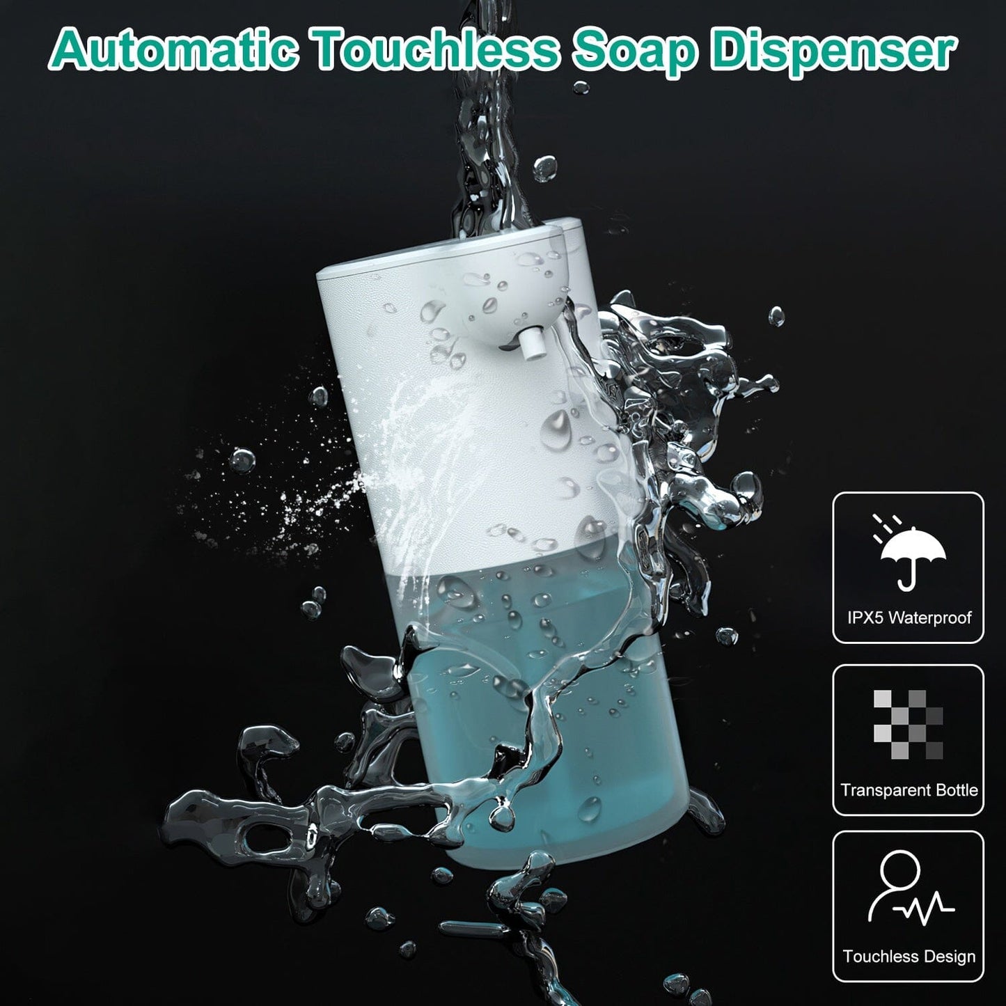 350ml Automatic Foam Soap Dispenser Rechargeable Touchless __stock:50 Bath Low stock refund_fee:1200 Warranty