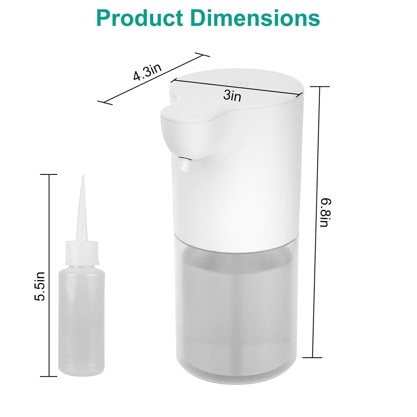 350ml Automatic Foam Soap Dispenser Rechargeable Touchless __stock:50 Bath Low stock refund_fee:1200 Warranty