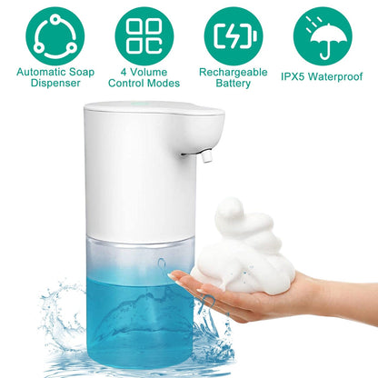 350ml Automatic Foam Soap Dispenser Rechargeable Touchless __stock:50 Bath Low stock refund_fee:1200 Warranty