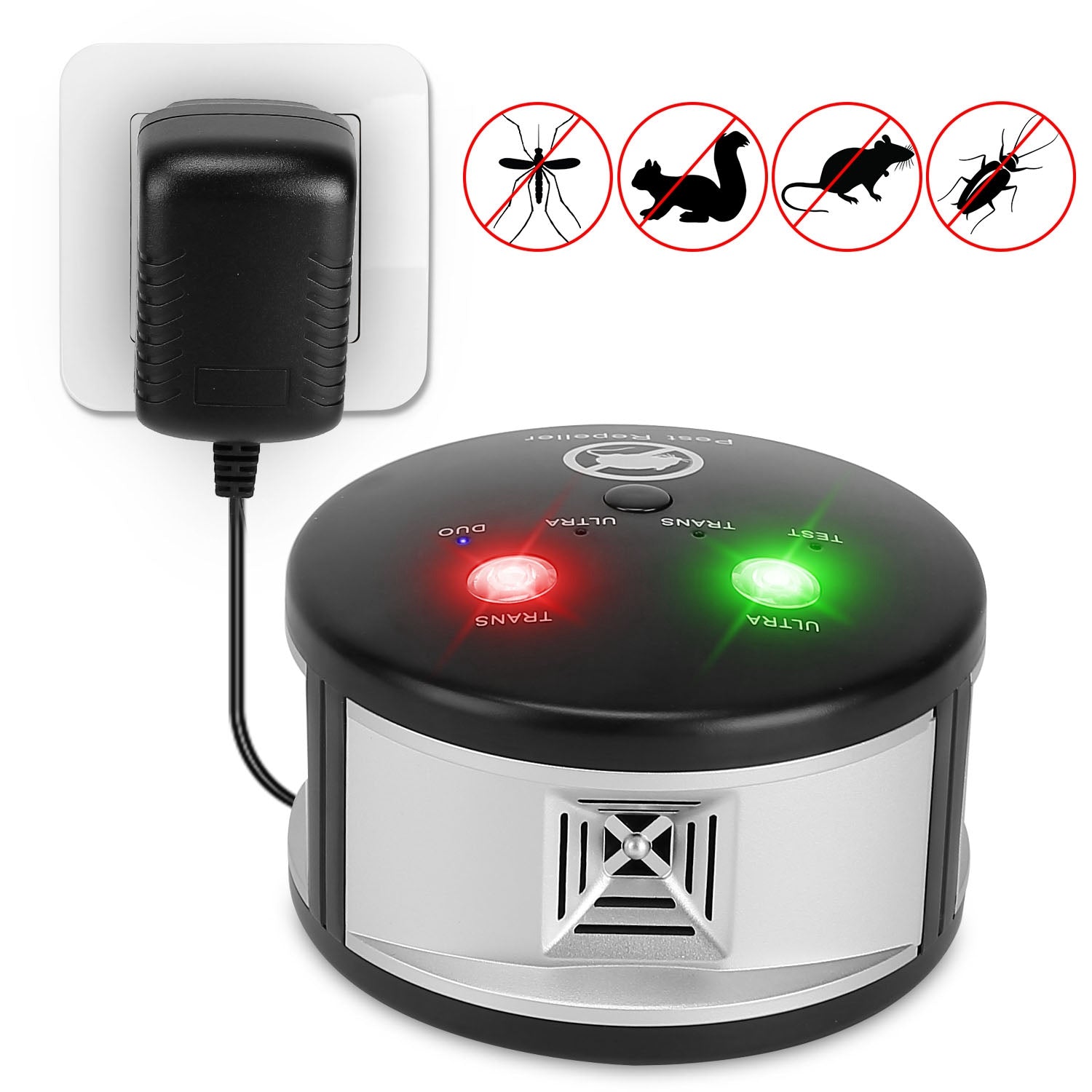 360° Ultrasonic Pest Repeller Electronic Plug-in Pest Control __stock:100 Pest Control refund_fee:1200 Warranty