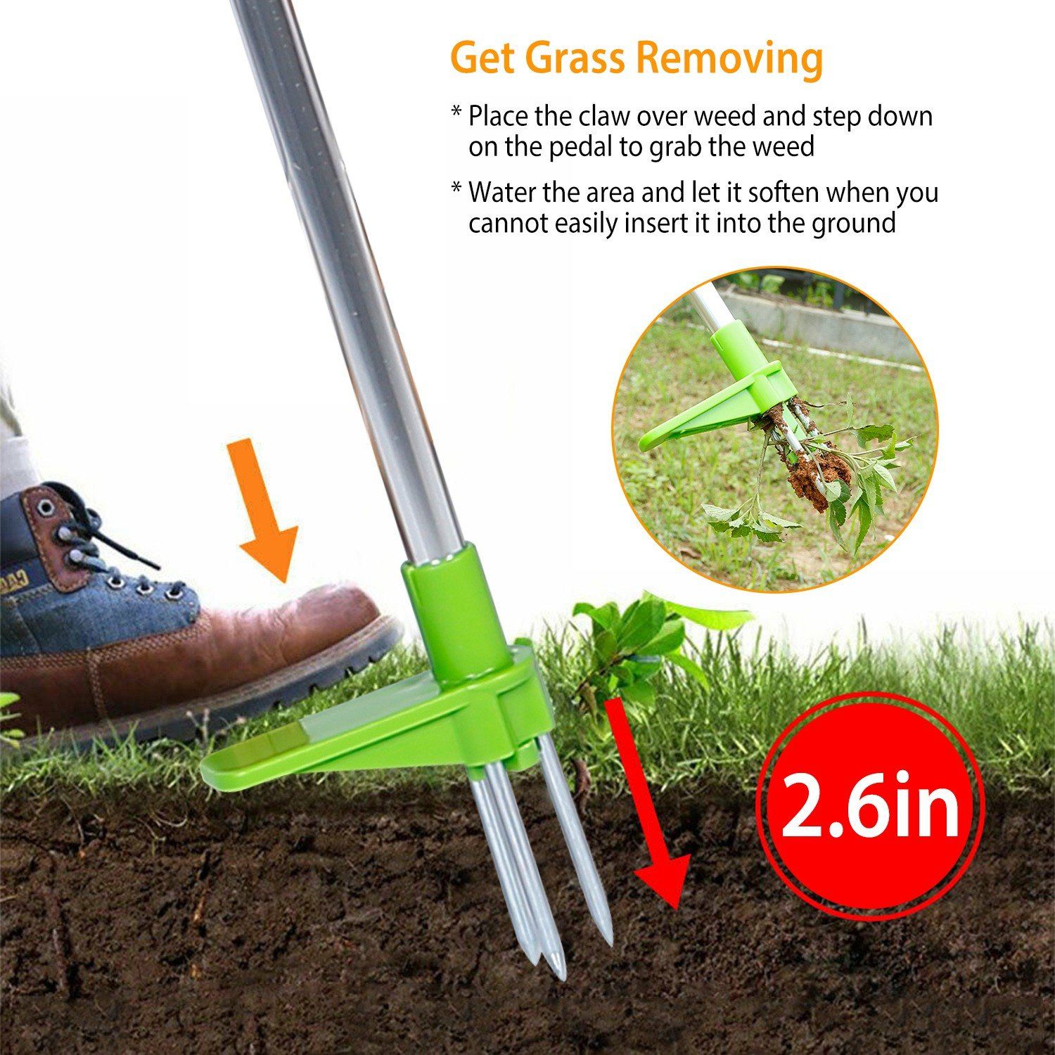 38.98" Weed Puller Twister Stand Up Root Removal Garden & Patio refund_fee:1200