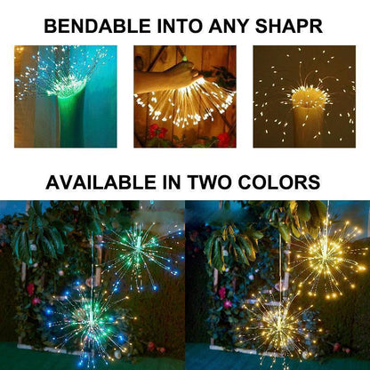 LED Copper Wire Firework Lights, 120 brilliant LED lamp beads decoration Garden & Patio