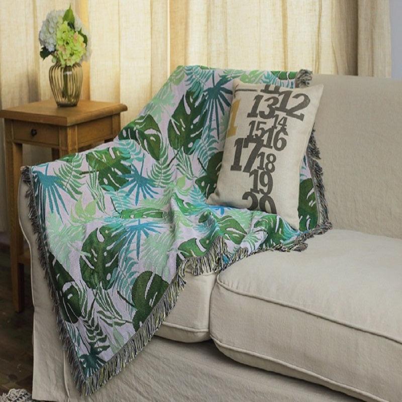 Tropical Monstera Leaf Throw Blankets & Throws