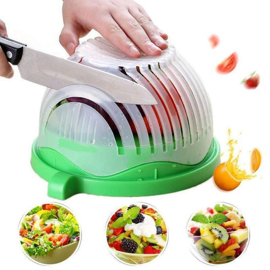 Upgraded Salad Cutter Bowl, Green kitchen Kitchen & Dining