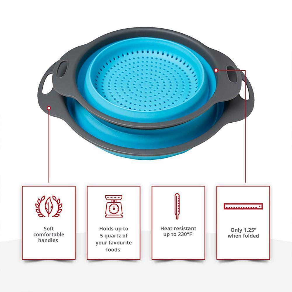 Round Foldable Drain Basket kitchen Kitchen & Dining