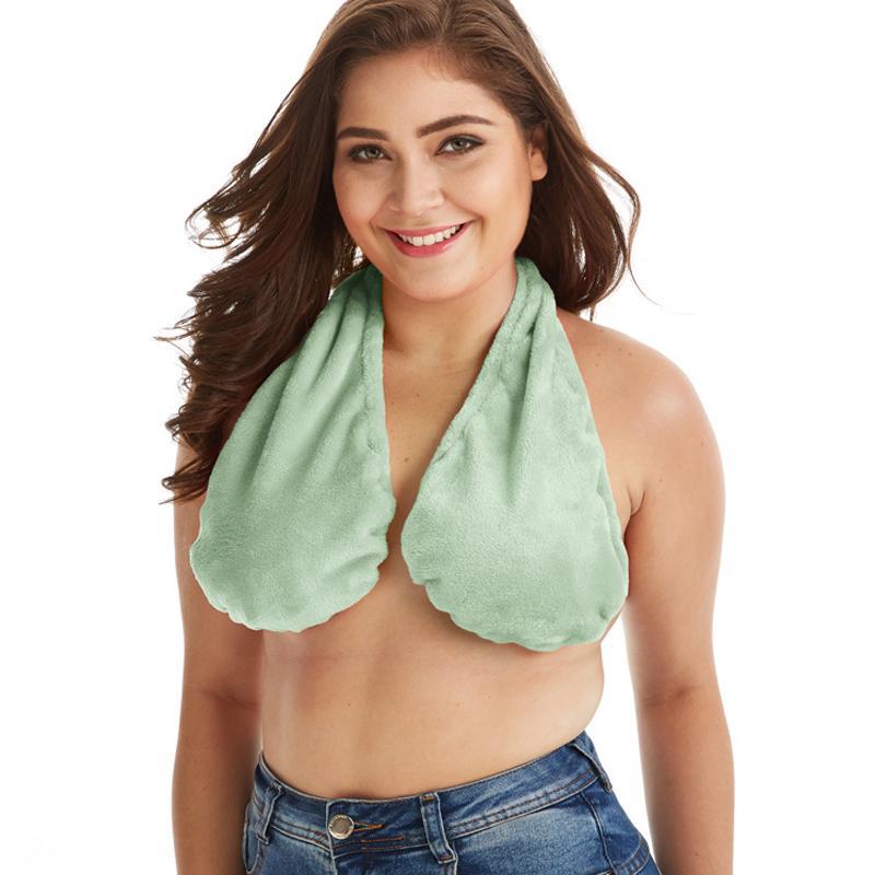 Comfortable Towel Bra green bathroom