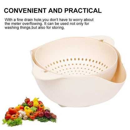 Double-layer Rotating Drain Basket kitchen Kitchen & Dining