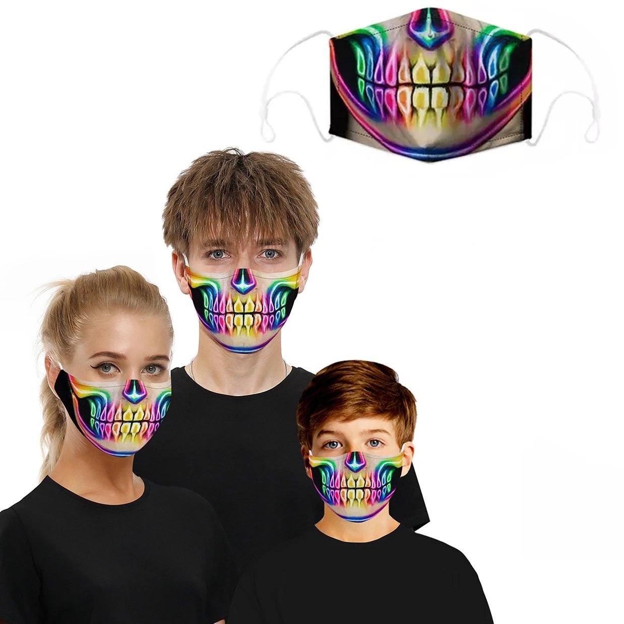 3D Halloween Special Scary Faces Reusable Face Masks Holiday Decor & Apparel Low stock refund_fee:800