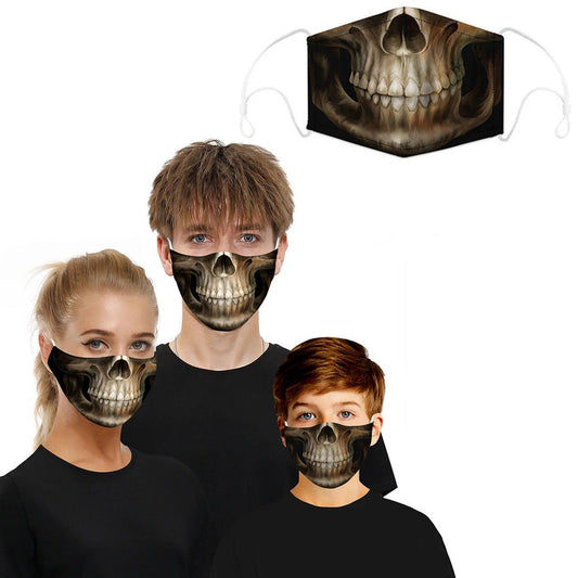 3D Halloween Special Scary Faces Reusable Face Masks Ghost Rider Holiday Decor & Apparel Low stock refund_fee:800