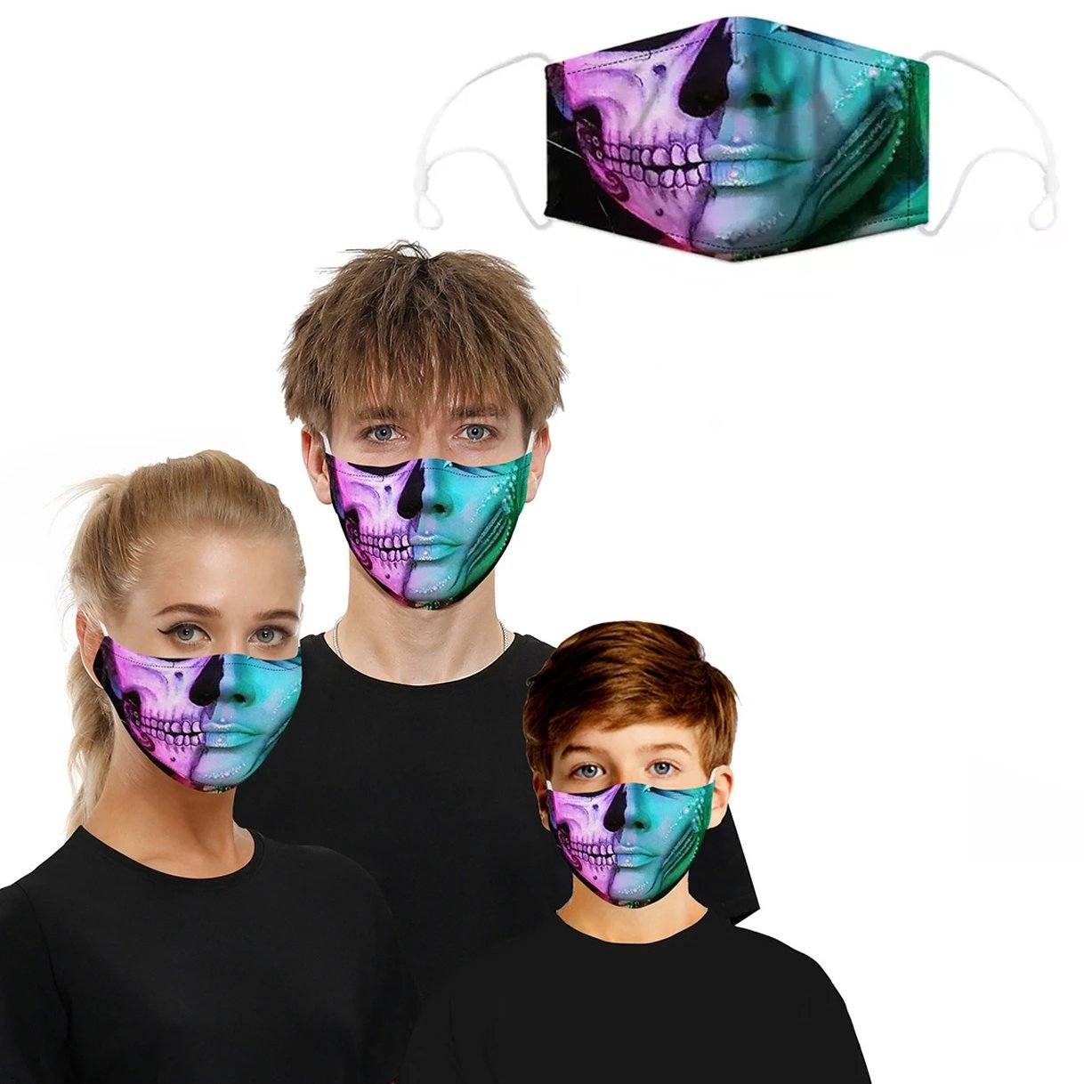 3D Halloween Special Scary Faces Reusable Face Masks Holiday Decor & Apparel Low stock refund_fee:800