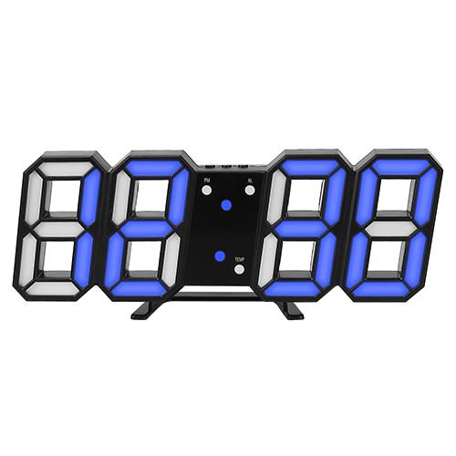 3D LED Digital Wall Clock Black Blue __stock:50 Household Appliances Low stock refund_fee:1200 show-color-swatches Warranty