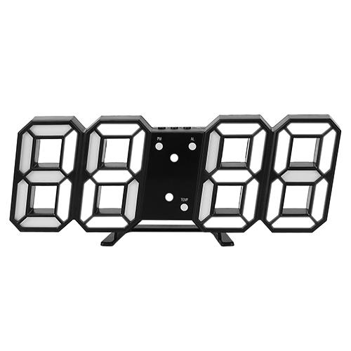 3D LED Digital Wall Clock Black White __stock:50 Household Appliances Low stock refund_fee:1200 show-color-swatches Warranty