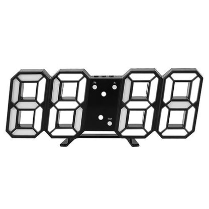 3D LED Digital Wall Clock Black White __stock:50 Household Appliances Low stock refund_fee:1200 show-color-swatches Warranty