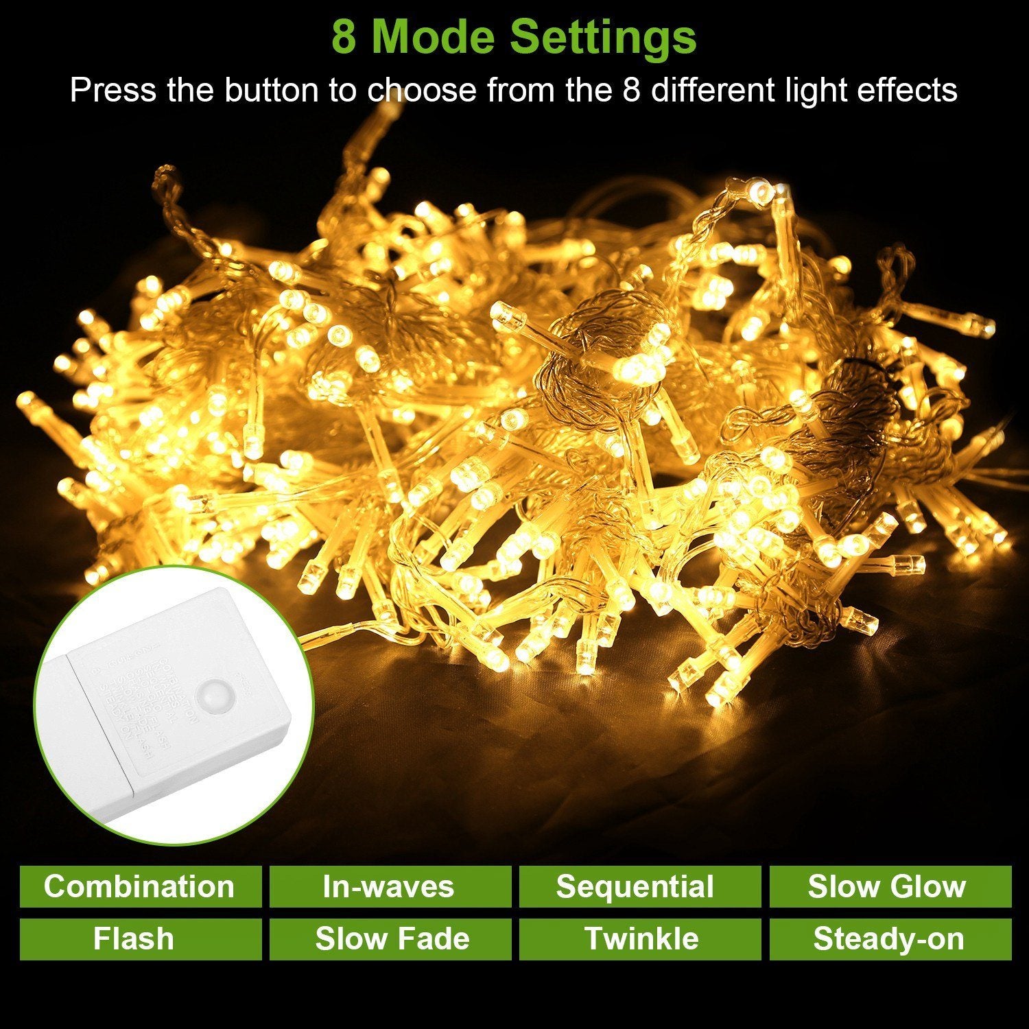 3M 300 LEDs String Curtain Light with Remote refund_fee:1200 String & Fairy Lights Warranty