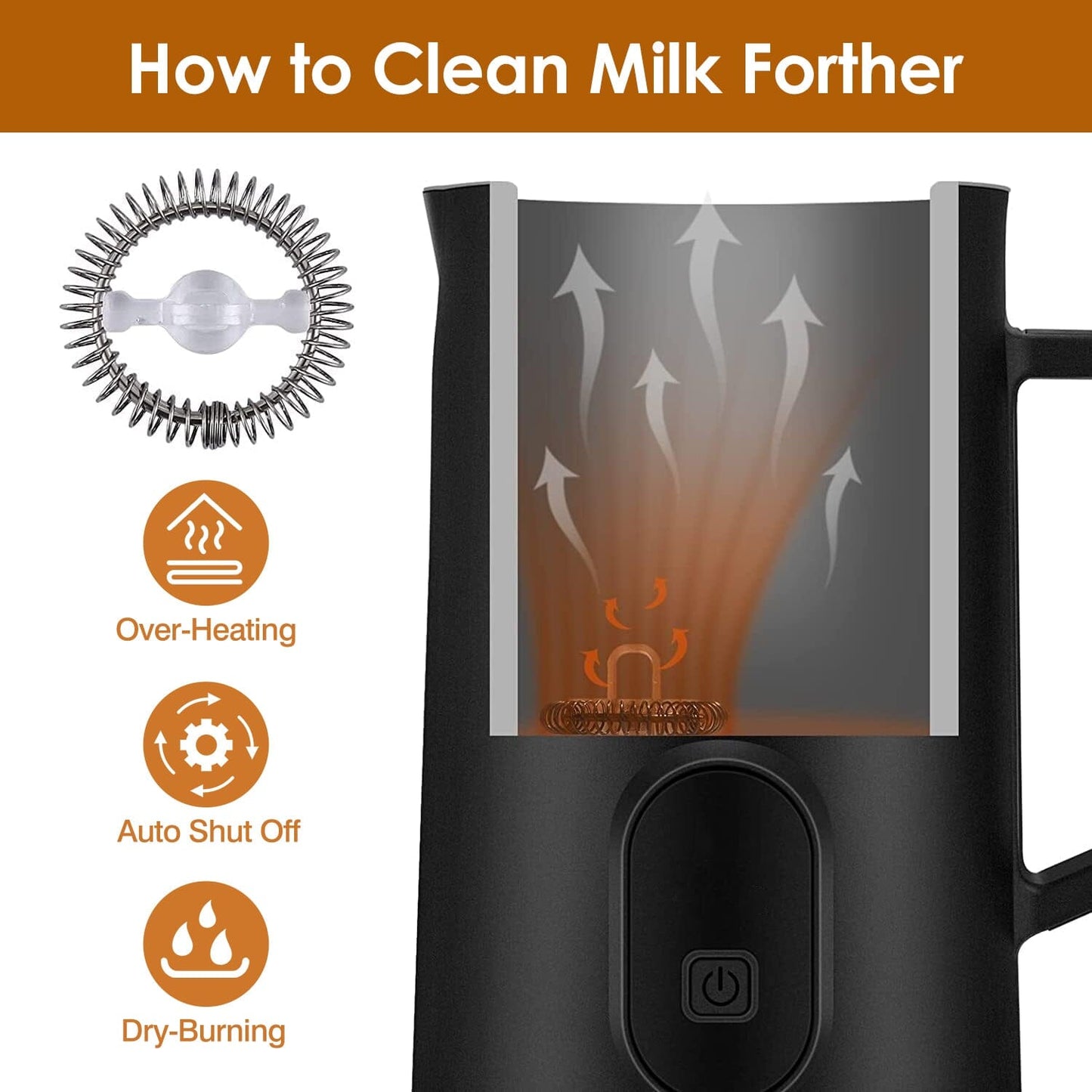 4-in-1 Multifunctional Milk Frother Steamer __stock:50 Kitchen & Dining refund_fee:1800 Warranty