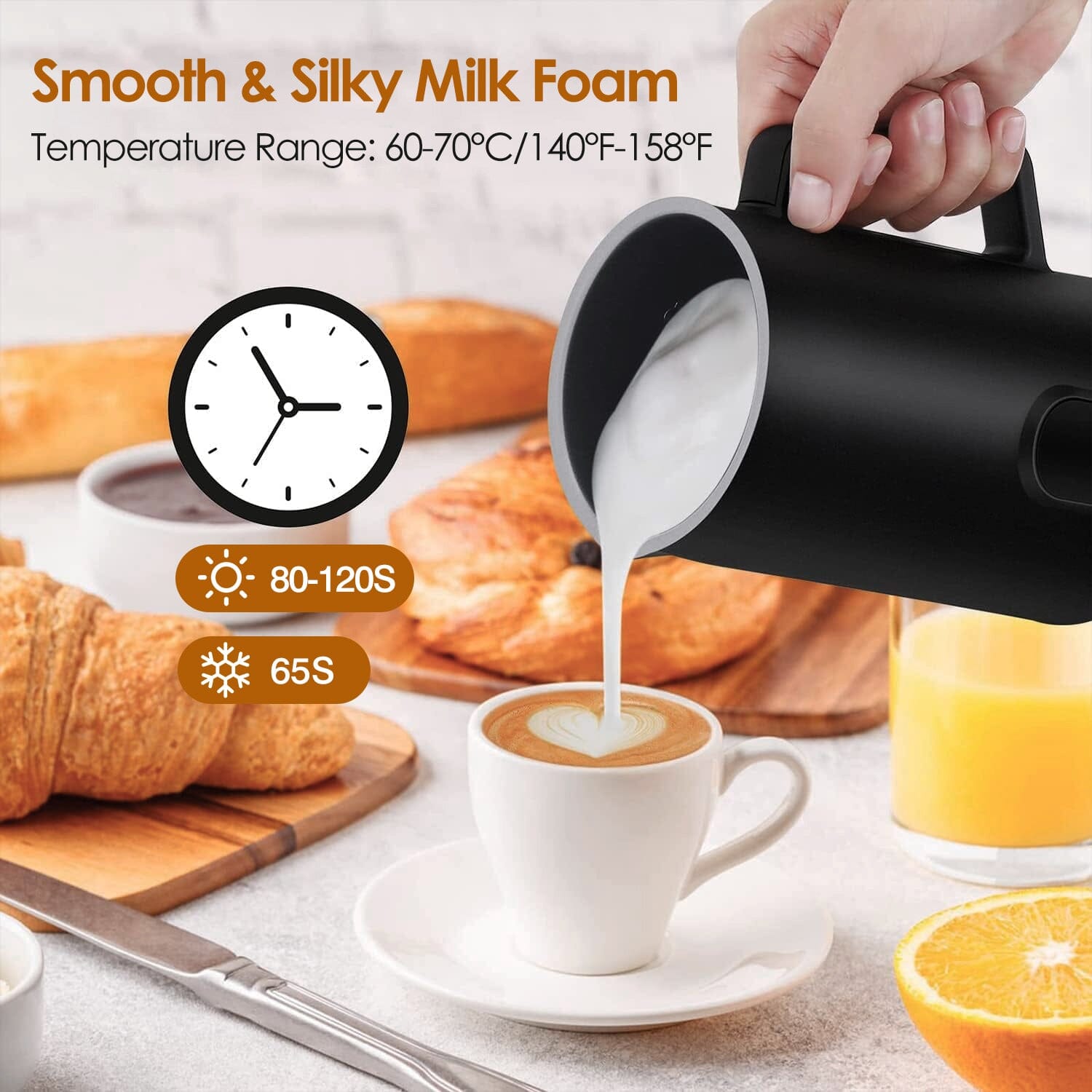 4-in-1 Multifunctional Milk Frother Steamer __stock:50 Kitchen & Dining refund_fee:1800 Warranty