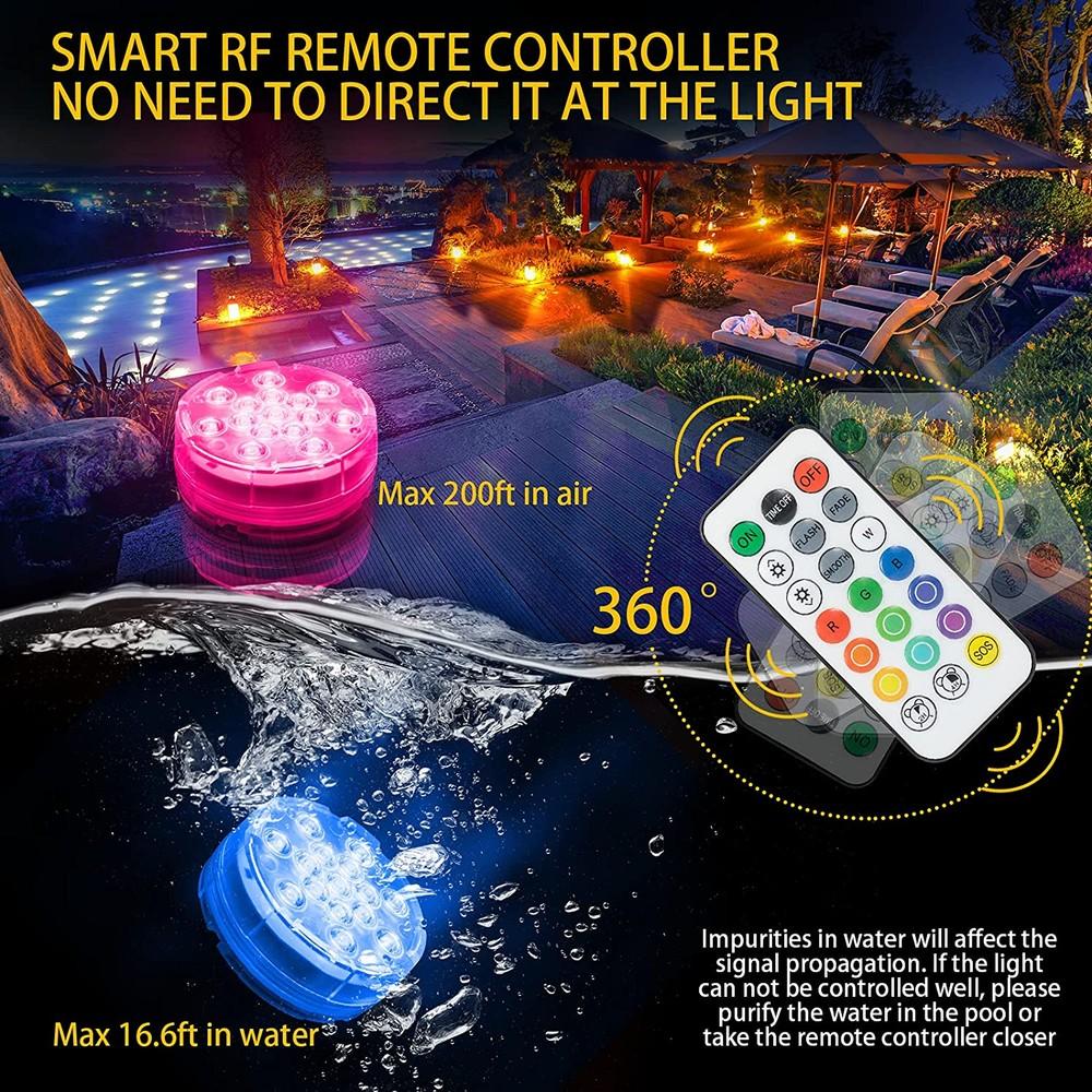 4-Pack: Decorative Waterproof Battery Operated LED Lights - 16 Changing Colors Outdoor Lighting refund_fee:800 Warranty