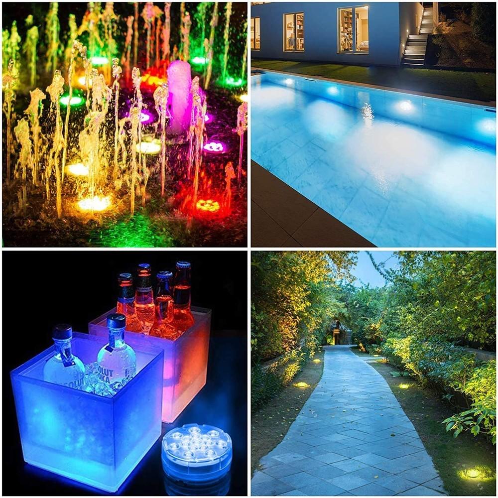 4-Pack: Decorative Waterproof Battery Operated LED Lights - 16 Changing Colors Outdoor Lighting refund_fee:800 Warranty