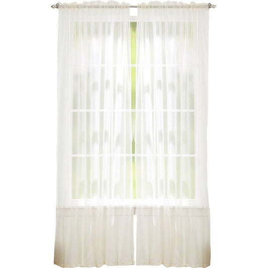 4-Pack: Dorian Solid Sheer Rod Pocket Curtain Panels Beige __stock:250 Furniture and Décor refund_fee:1200