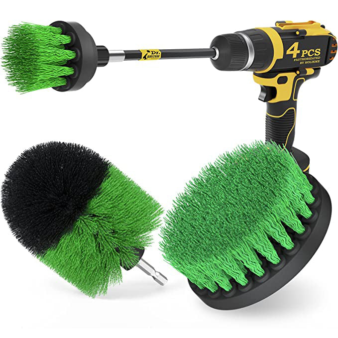 4-Pack: Electric Scrubber Cleaning Brushes Green __stock:200 Home Improvement refund_fee:800