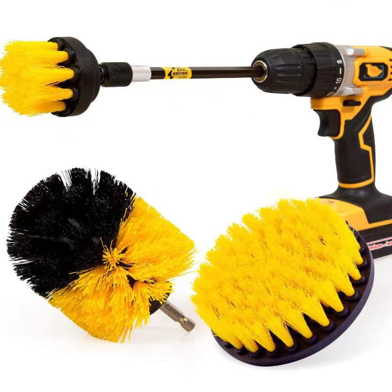 4-Pack: Electric Scrubber Cleaning Brushes Yellow __stock:200 Home Improvement refund_fee:800