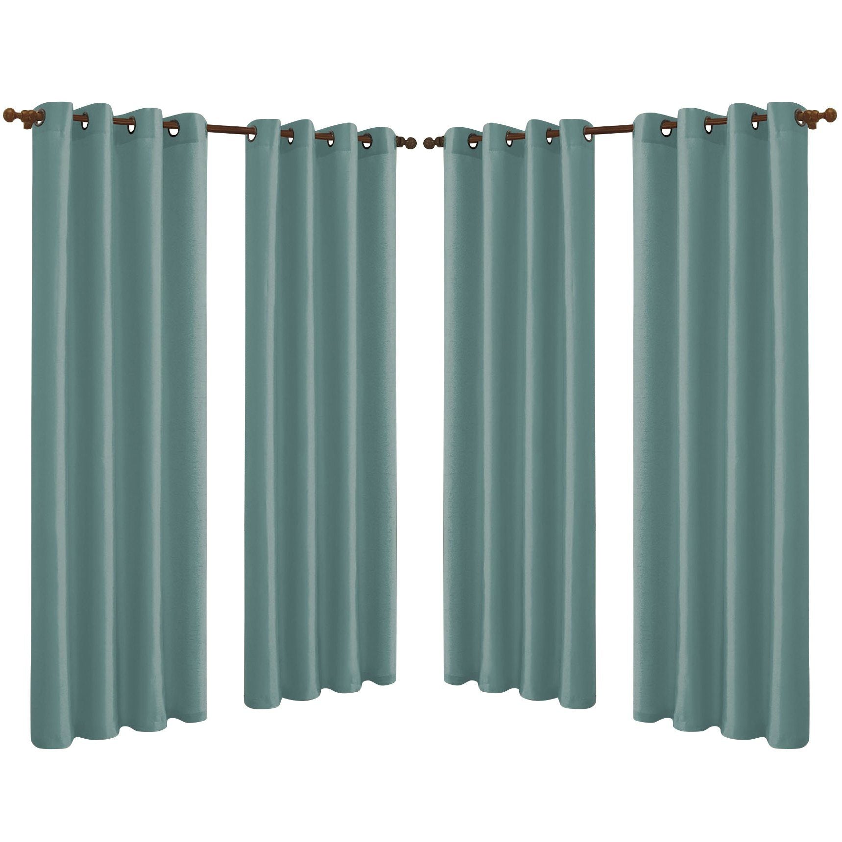 4-Pack: Faux-Silk Grommet Panels with Grommets Dark Cyan __stock:150 Furniture and Décor refund_fee:1800