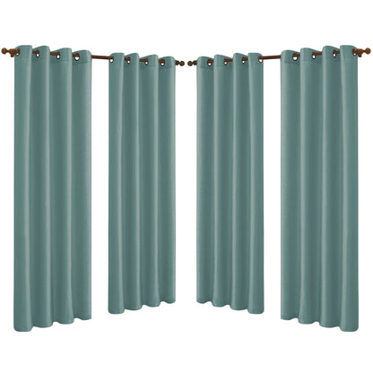 4-Pack: Faux-Silk Grommet Panels with Grommets Dark Cyan __stock:150 Furniture and Décor refund_fee:1800