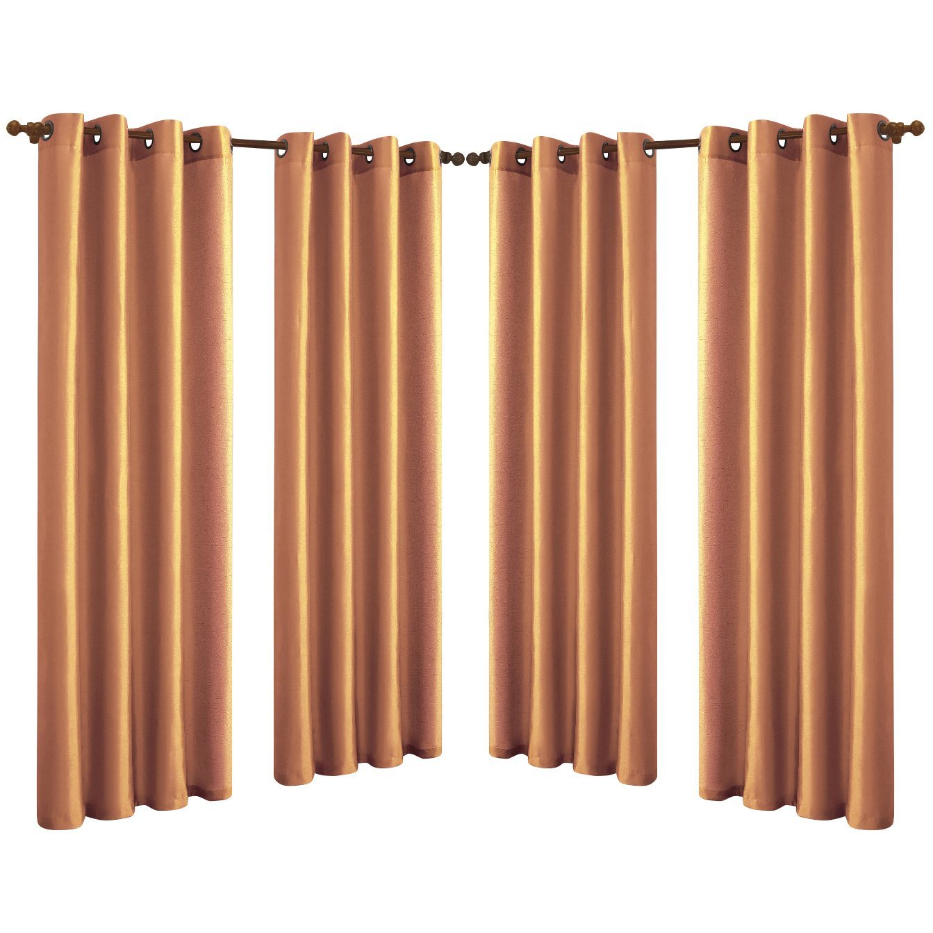 4-Pack: Faux-Silk Grommet Panels with Grommets Gold __stock:150 Furniture and Décor refund_fee:1800