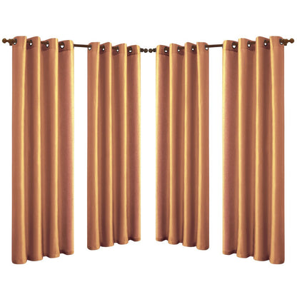 4-Pack: Faux-Silk Grommet Panels with Grommets Gold __stock:150 Furniture and Décor refund_fee:1800