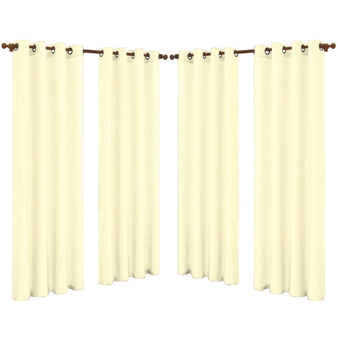 4-Pack: Faux-Silk Grommet Panels with Grommets Ivory __stock:150 Furniture and Décor refund_fee:1800