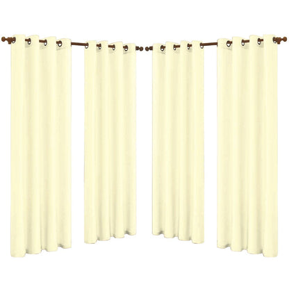 4-Pack: Faux-Silk Grommet Panels with Grommets Ivory __stock:150 Furniture and Décor refund_fee:1800