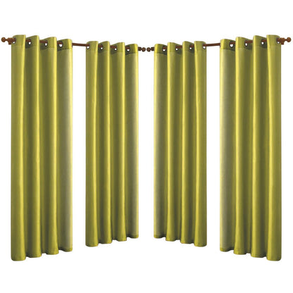 4-Pack: Faux-Silk Grommet Panels with Grommets Lime __stock:150 Furniture and Décor refund_fee:1800