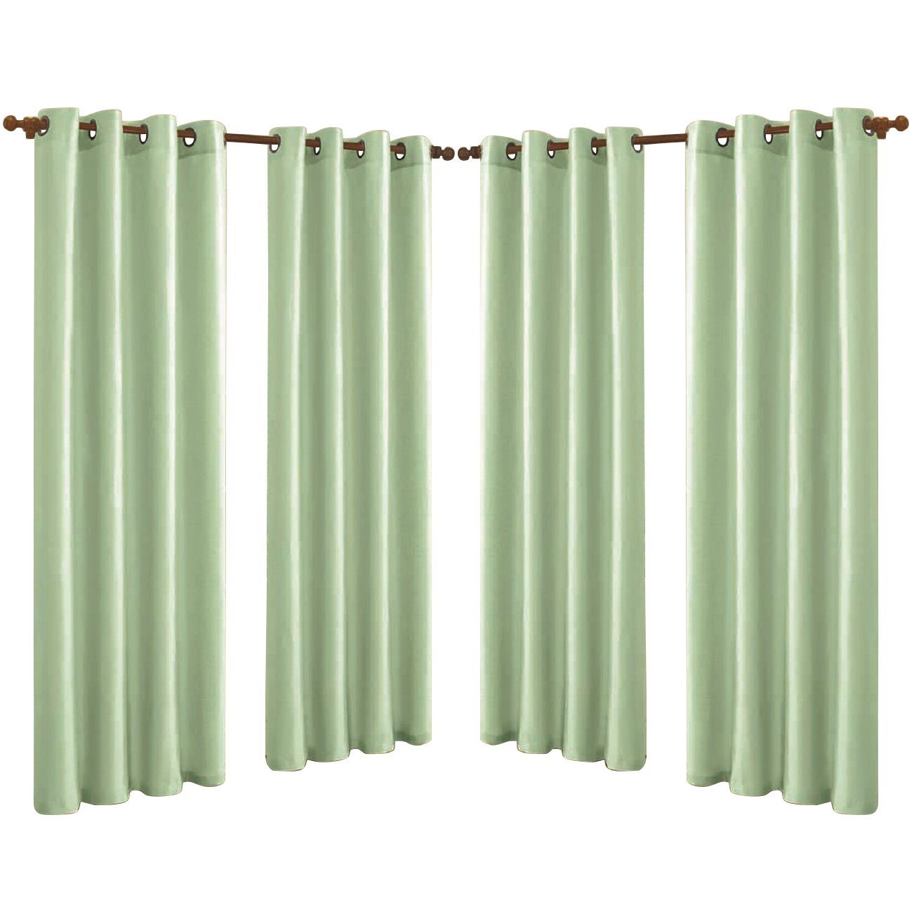 4-Pack: Faux-Silk Grommet Panels with Grommets Mint __stock:150 Furniture and Décor refund_fee:1800