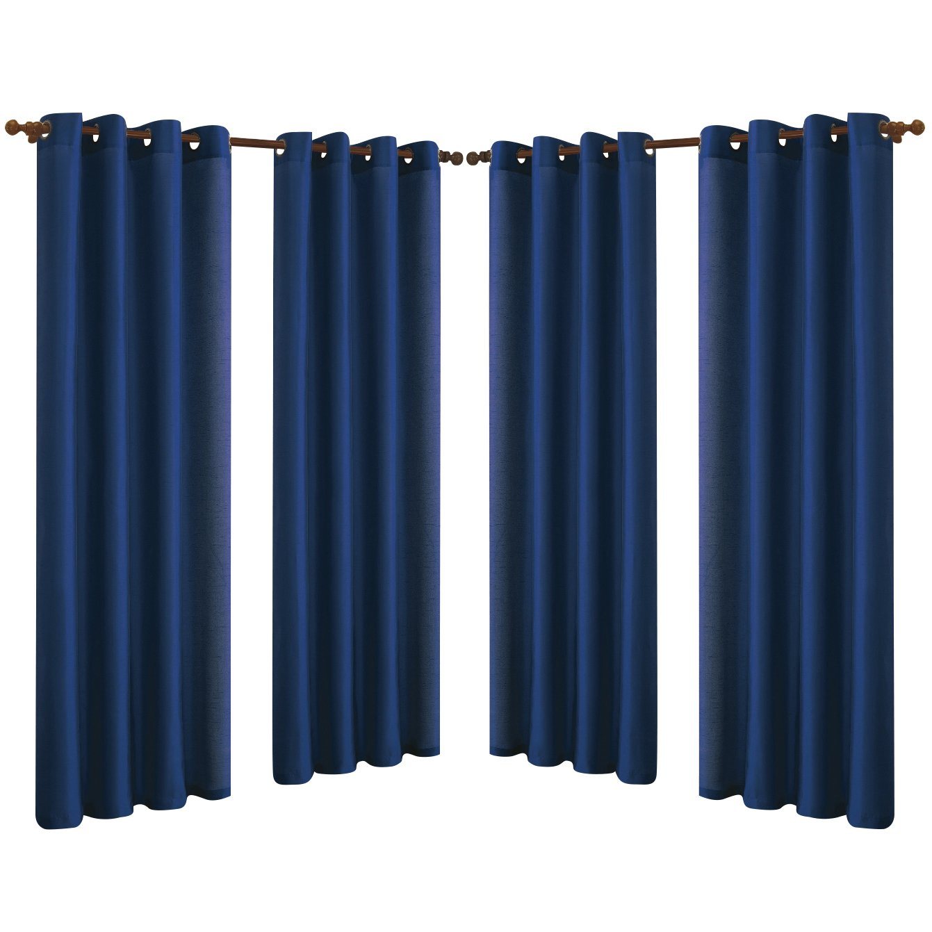 4-Pack: Faux-Silk Grommet Panels with Grommets Navy __stock:150 Furniture and Décor refund_fee:1800