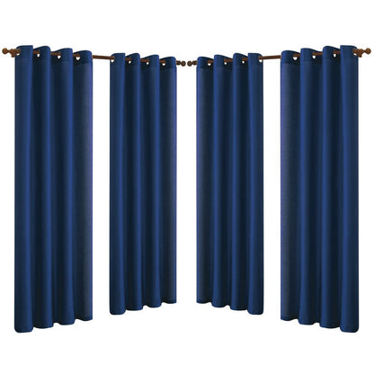 4-Pack: Faux-Silk Grommet Panels with Grommets Navy __stock:150 Furniture and Décor refund_fee:1800