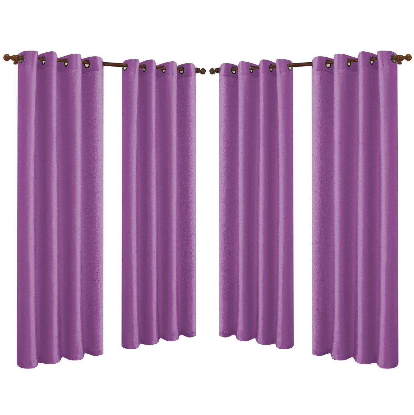 4-Pack: Faux-Silk Grommet Panels with Grommets Purple __stock:150 Furniture and Décor refund_fee:1800